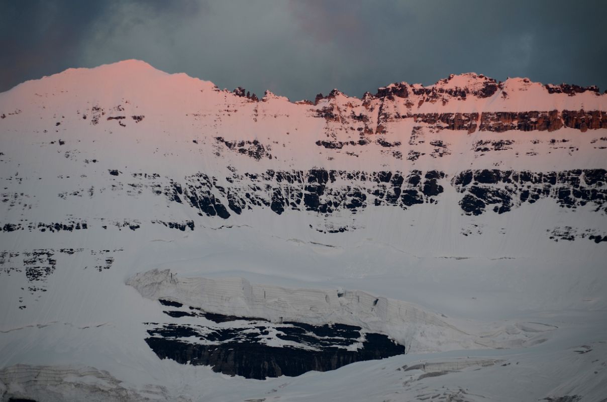 24 First Rays Of Sunrise On Mount Victoria Close Up From Lake Louise